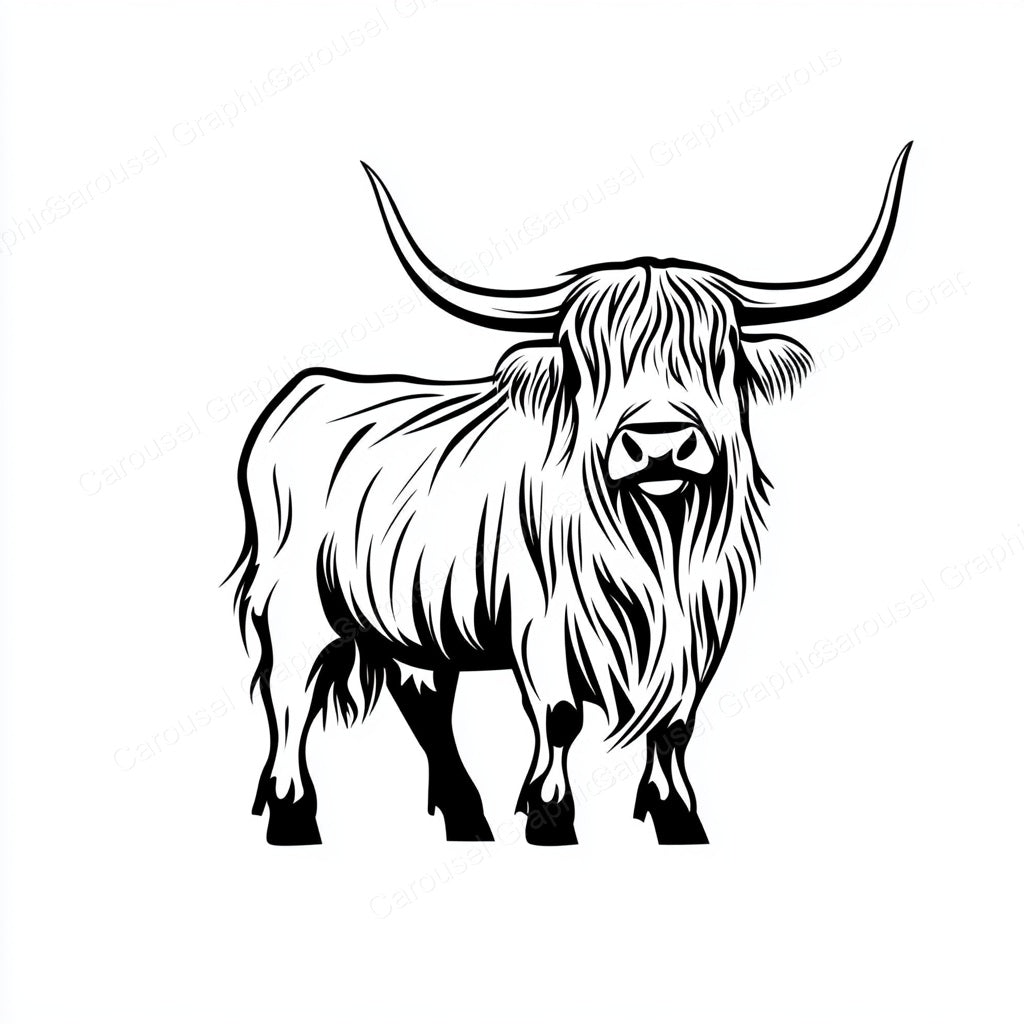 Highland Cow Vector Graphic preview