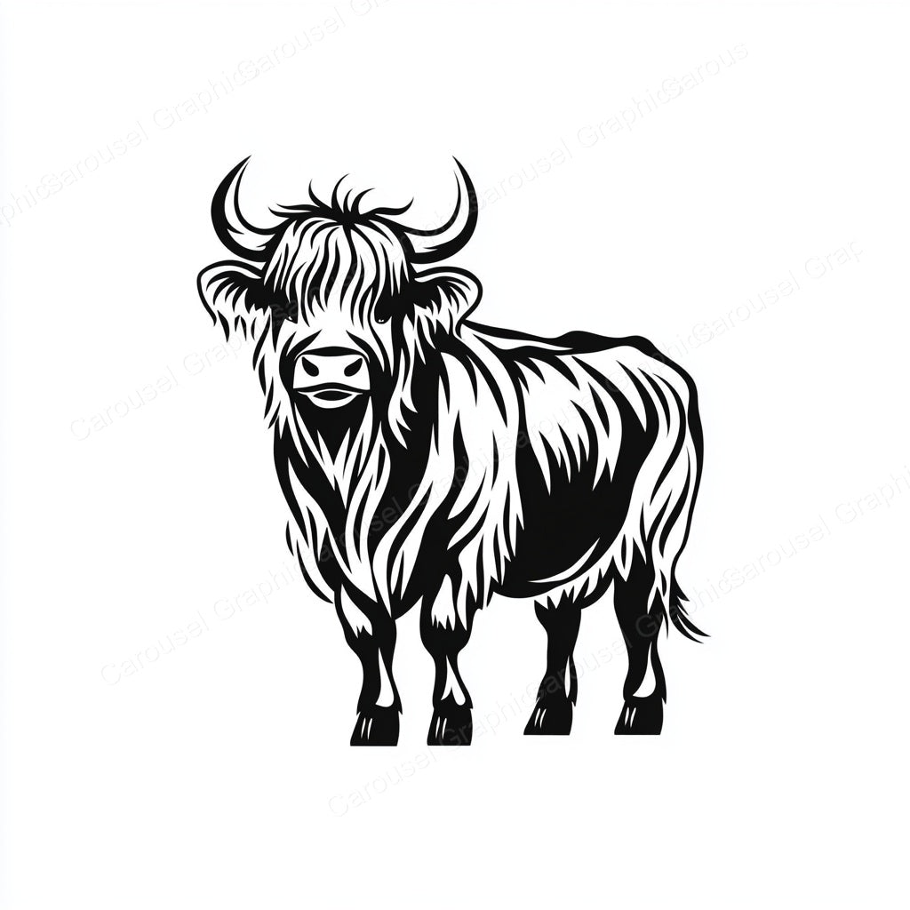Highland Cow Vector Graphic preview