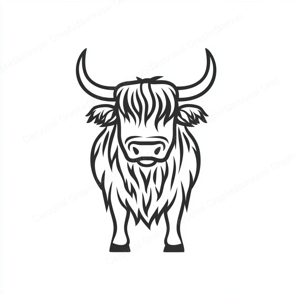 Highland Cow Vector Graphic preview