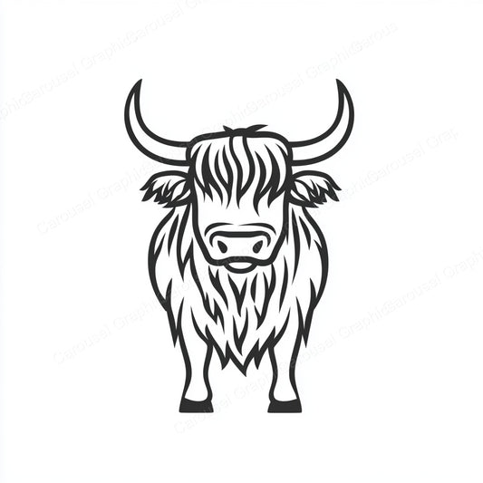 Highland Cow Vector Graphic preview