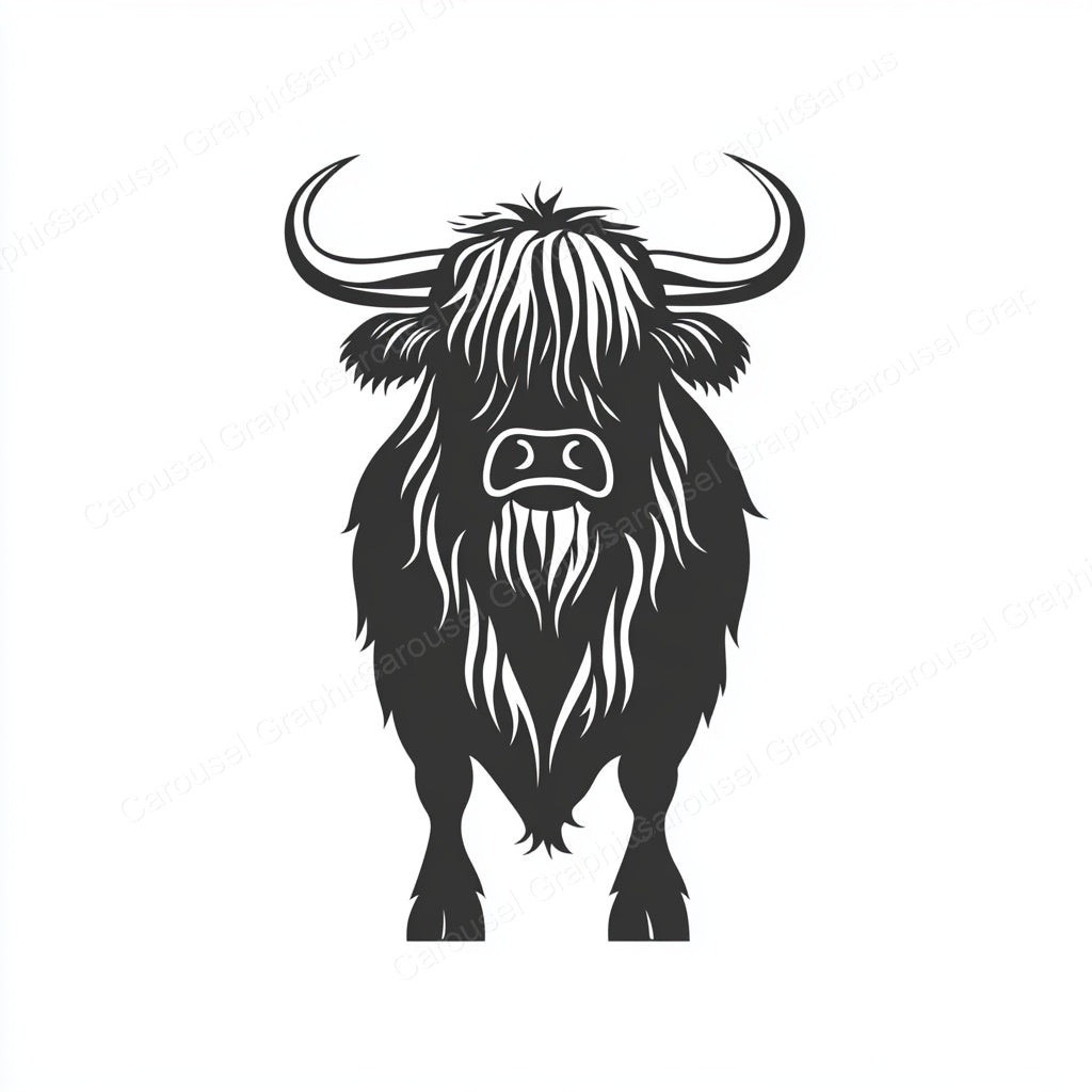 Highland Cow Vector Graphic preview