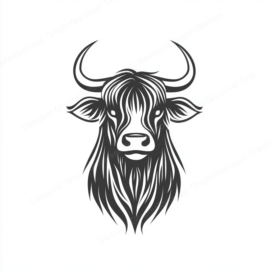 Highland Cow Vector Graphic preview