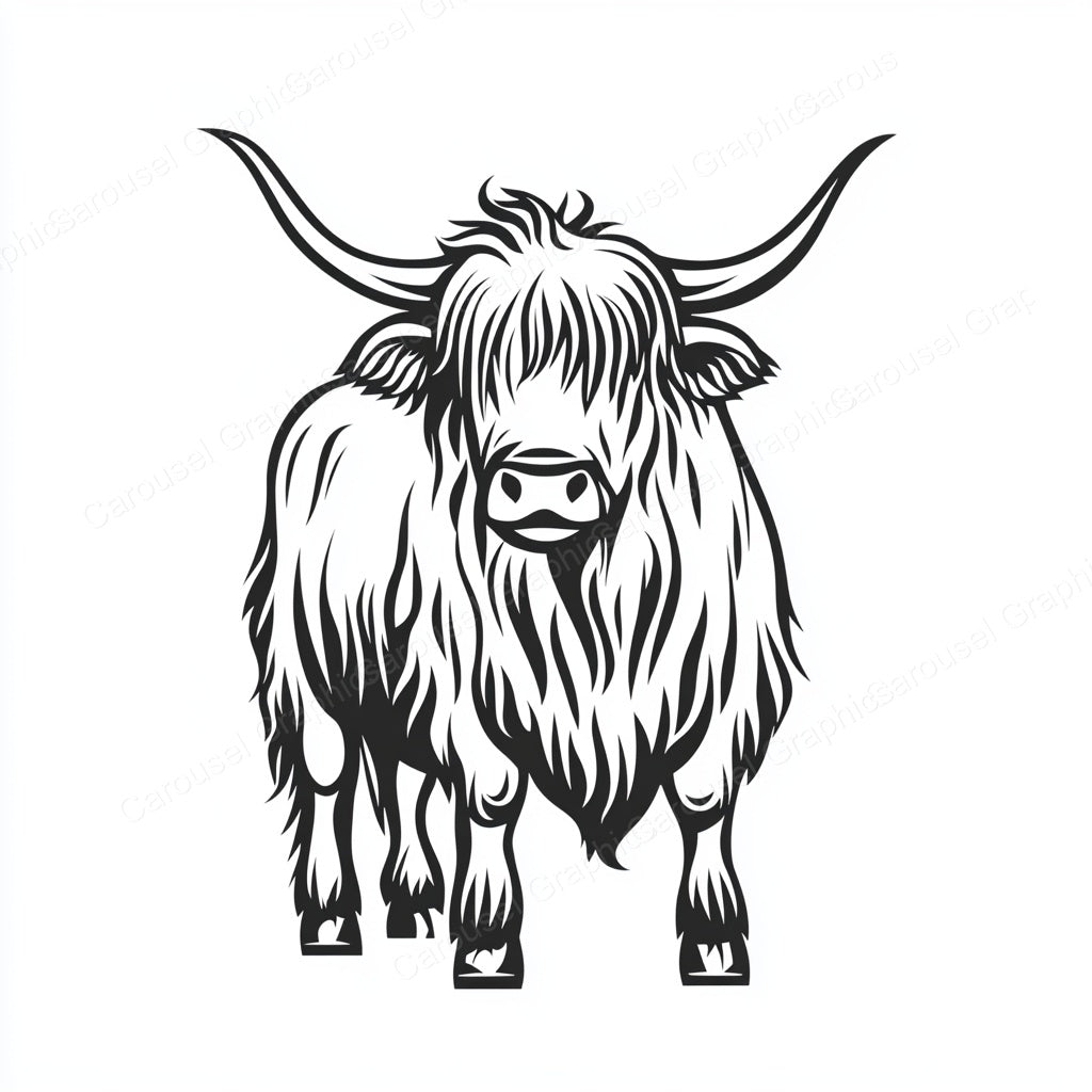 Highland Cow Vector Graphic preview
