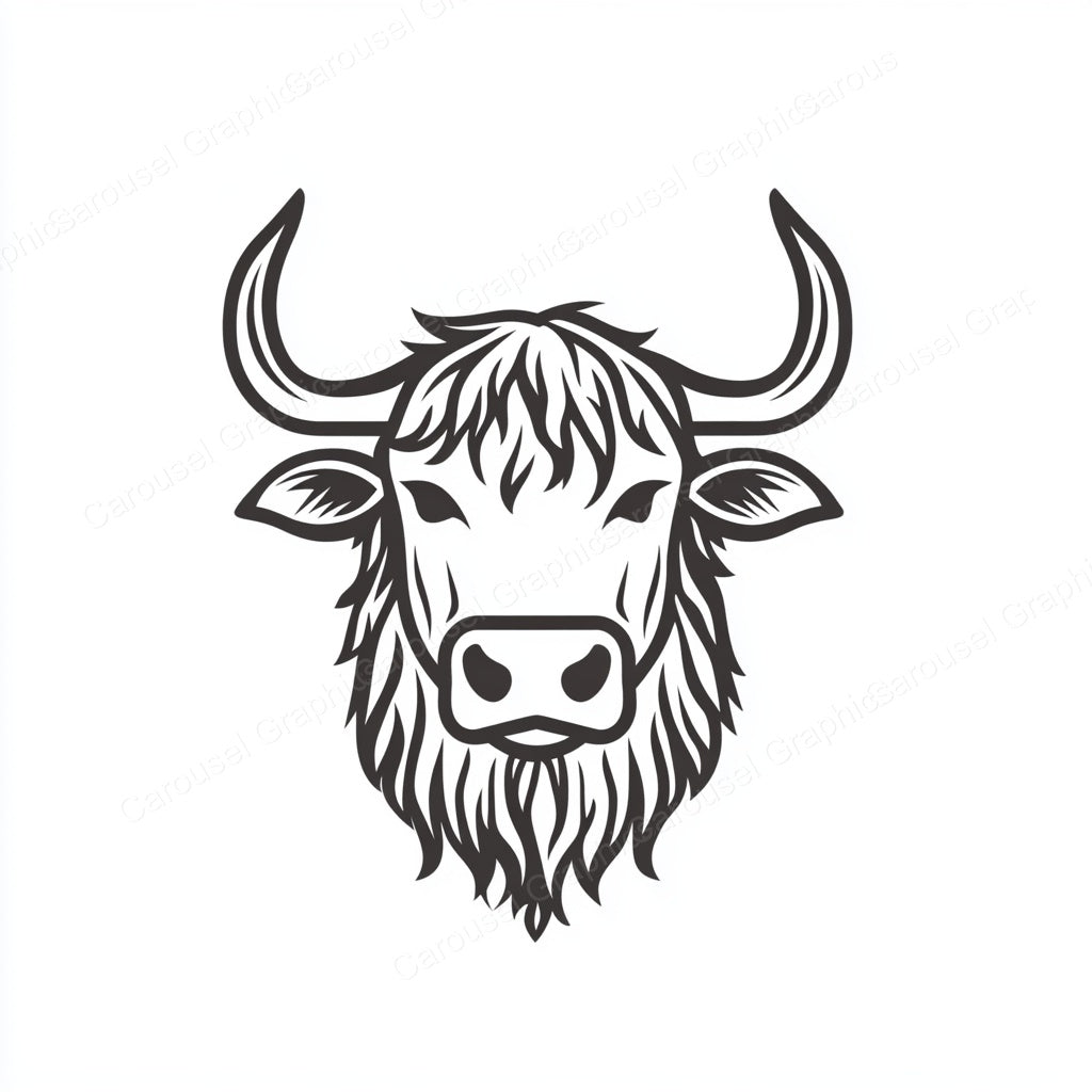 Highland Cow Vector Graphic preview