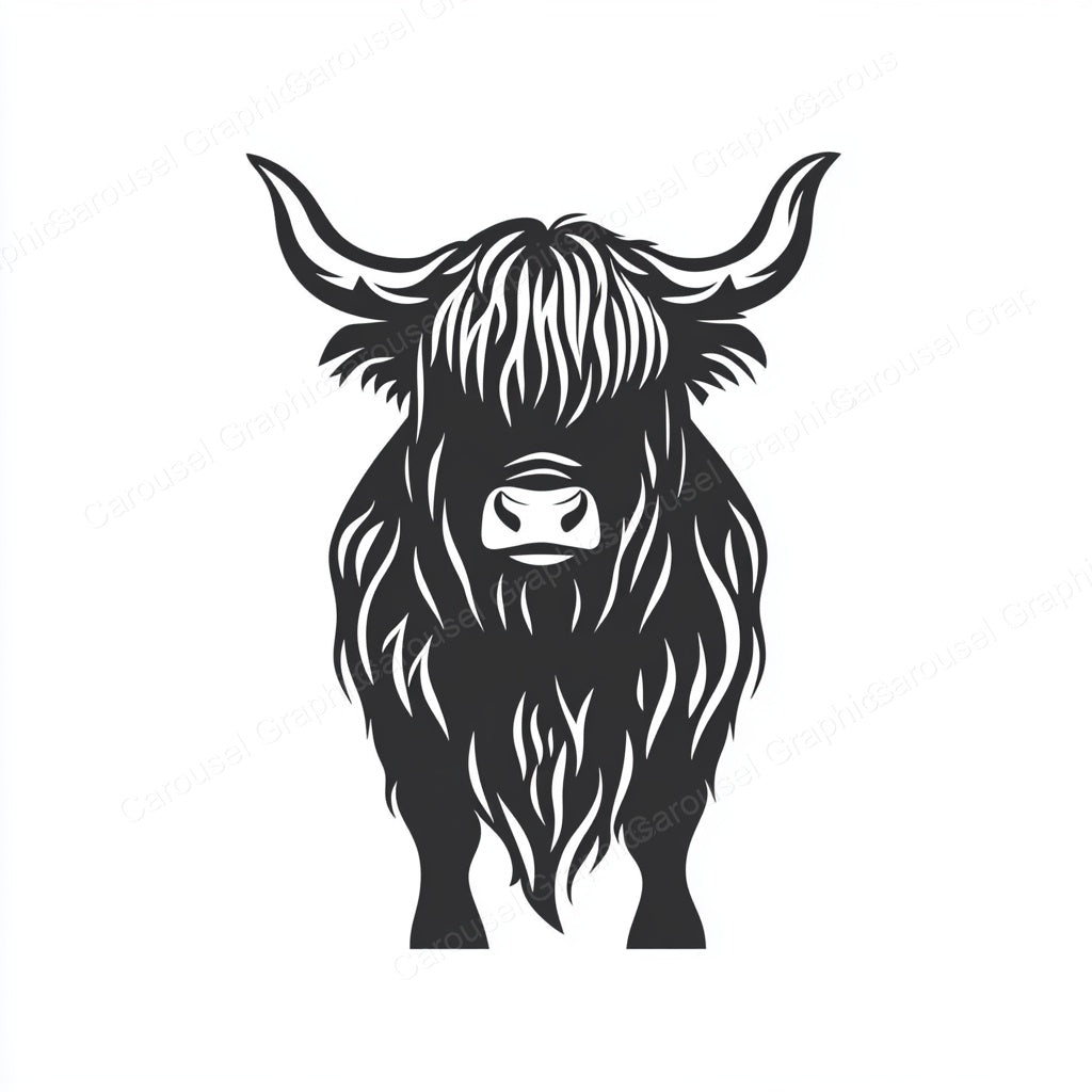 Highland Cow Vector Graphic preview