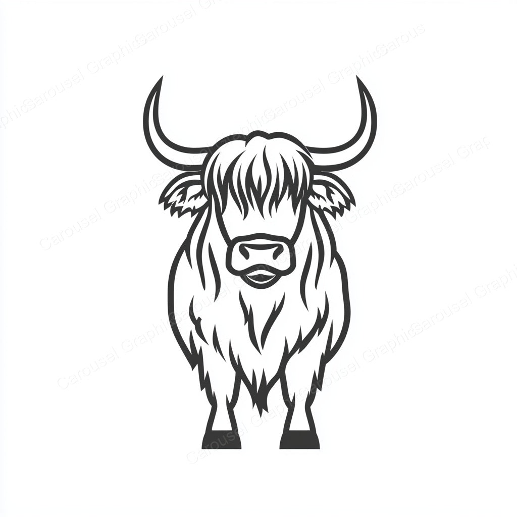Highland Cow Vector Graphic preview