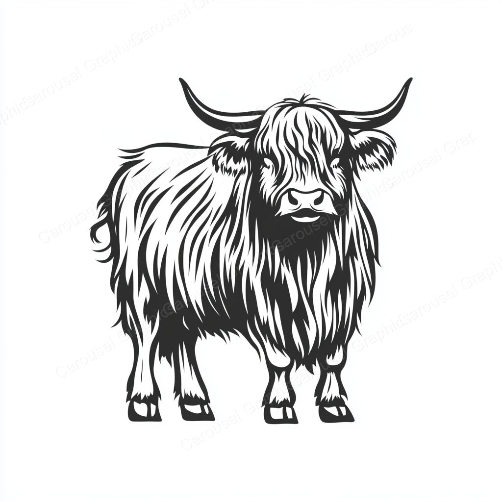 Highland Cow Vector Graphic preview