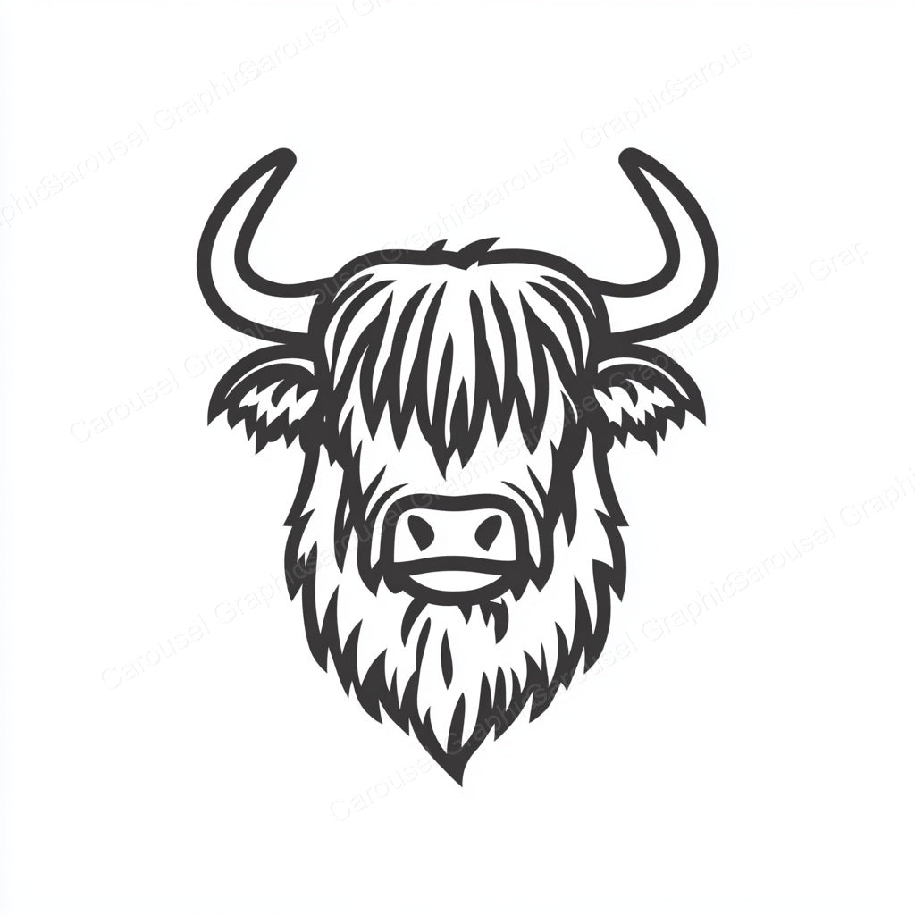 Highland Cow Vector Graphic preview