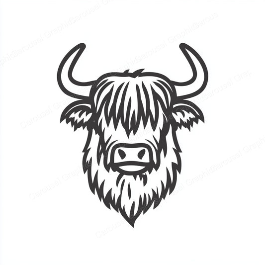Highland Cow Vector Graphic preview