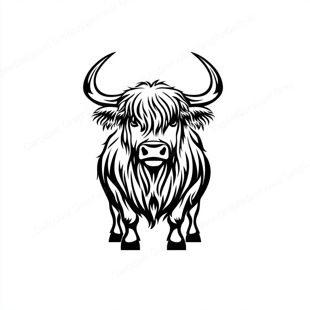 Highland Cow Vector Graphic preview