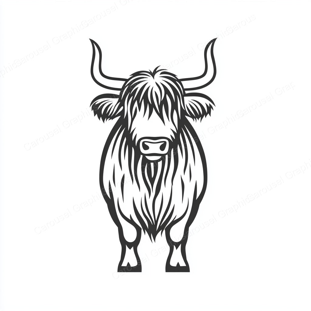 Highland Cow Vector Graphic preview