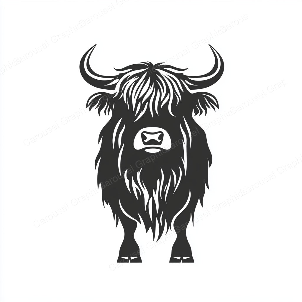 Highland Cow Vector Graphic preview