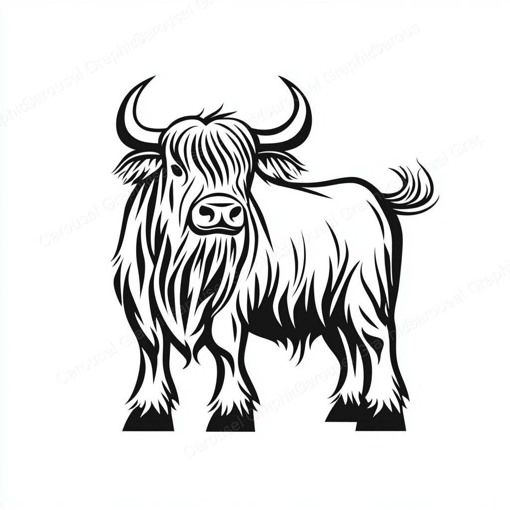 Highland Cow Vector Graphic preview
