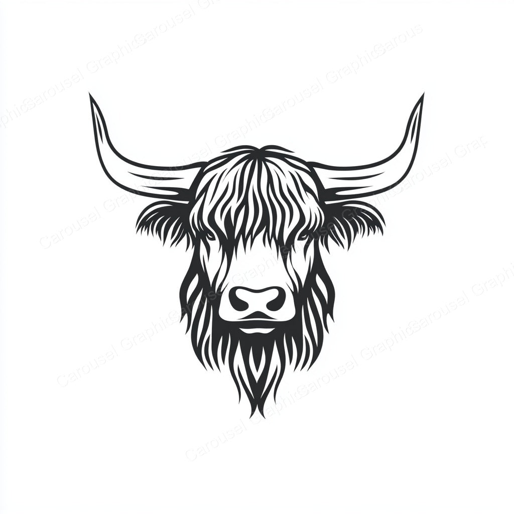 Highland Cow Vector Graphic preview
