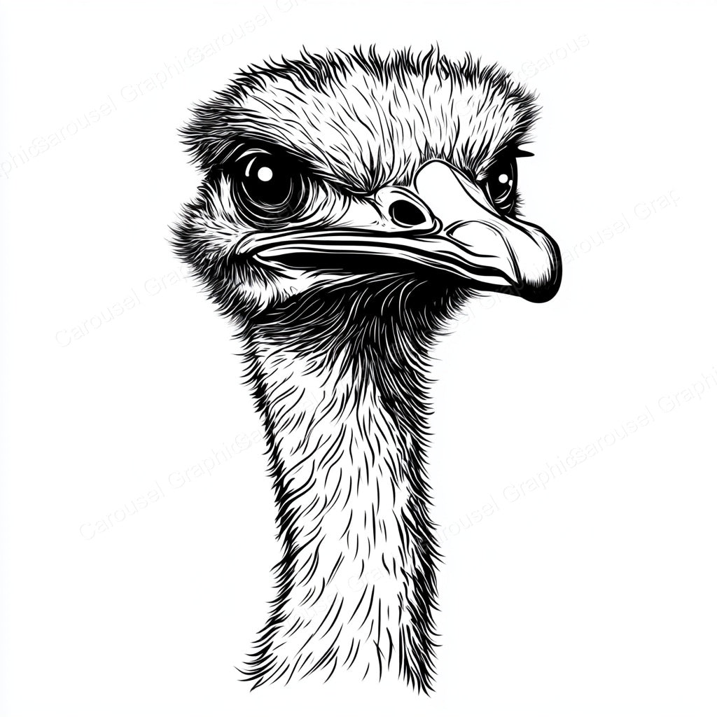 Ostrich Vector Graphic preview