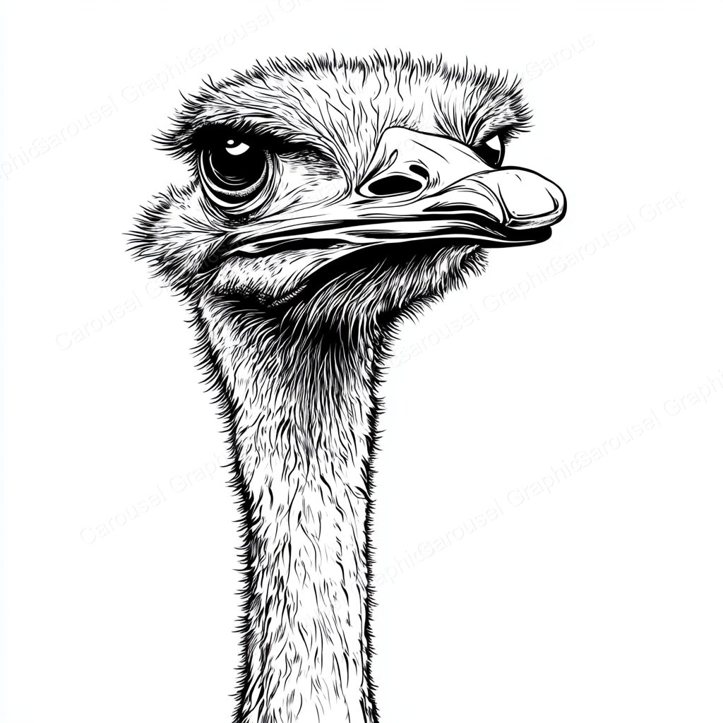 Ostrich Vector Graphic preview