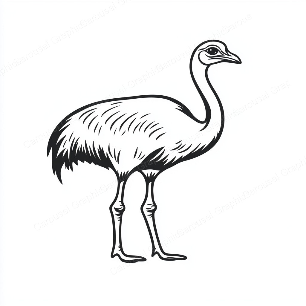Ostrich Vector Graphic preview
