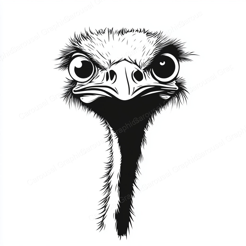 Ostrich Vector Graphic preview