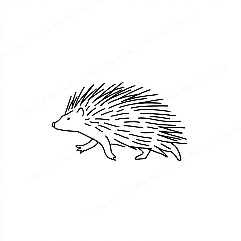 Porcupine Vector Graphic preview
