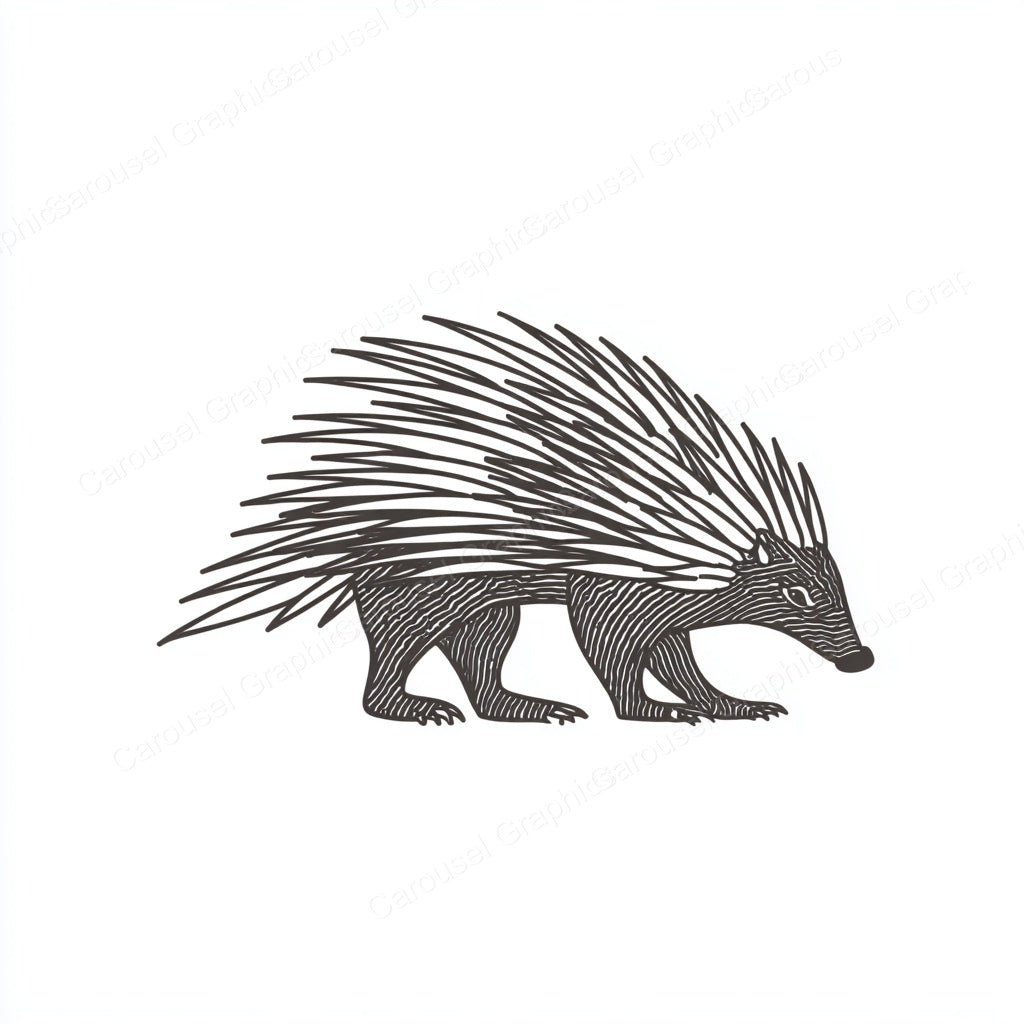 Porcupine Vector Graphic preview