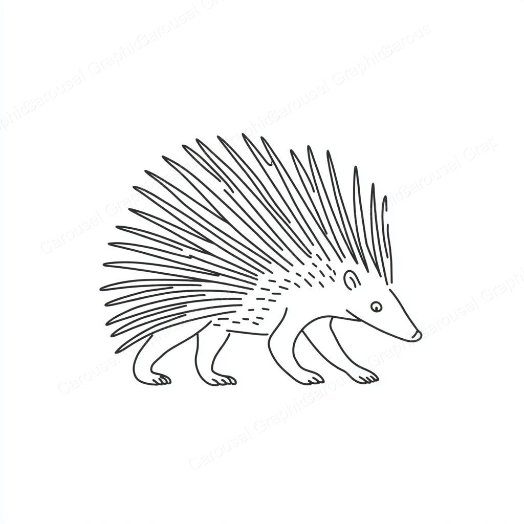 Porcupine Vector Graphic preview