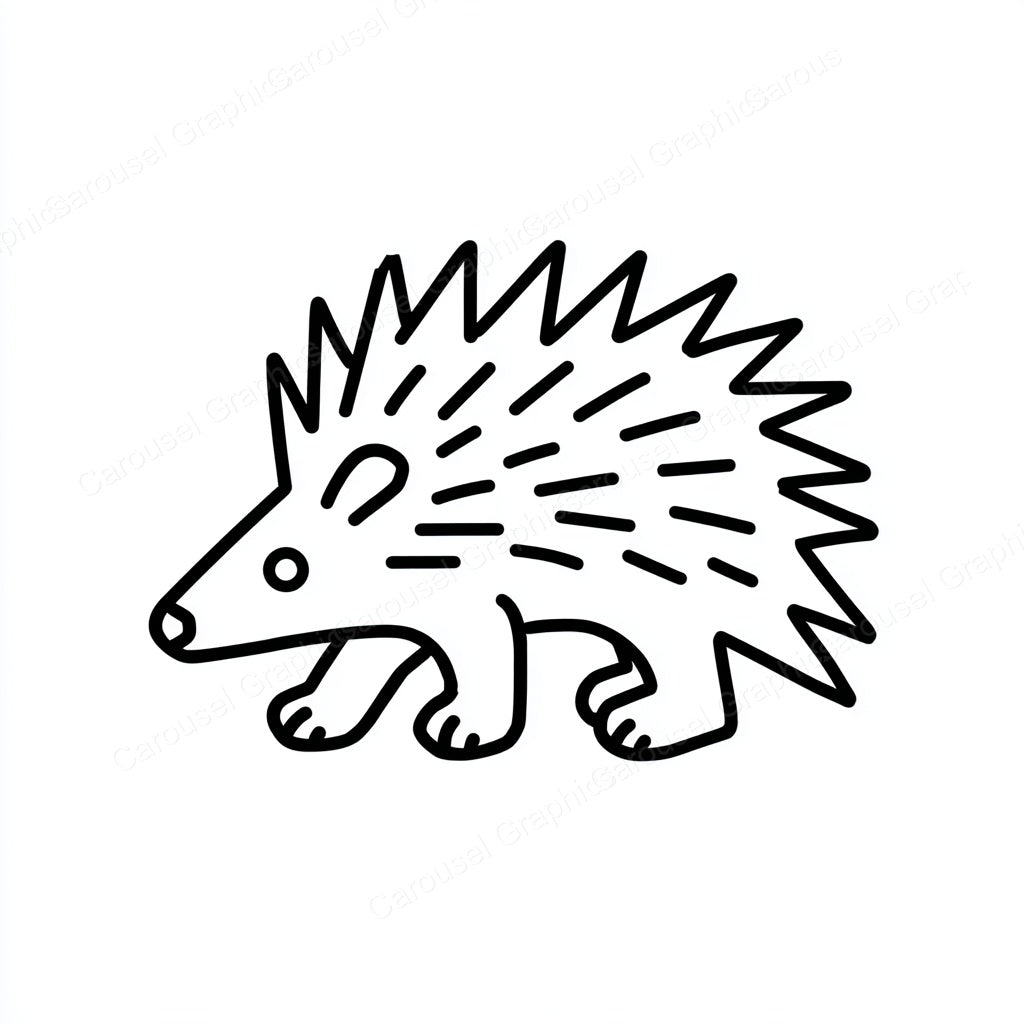 Porcupine Vector Graphic preview