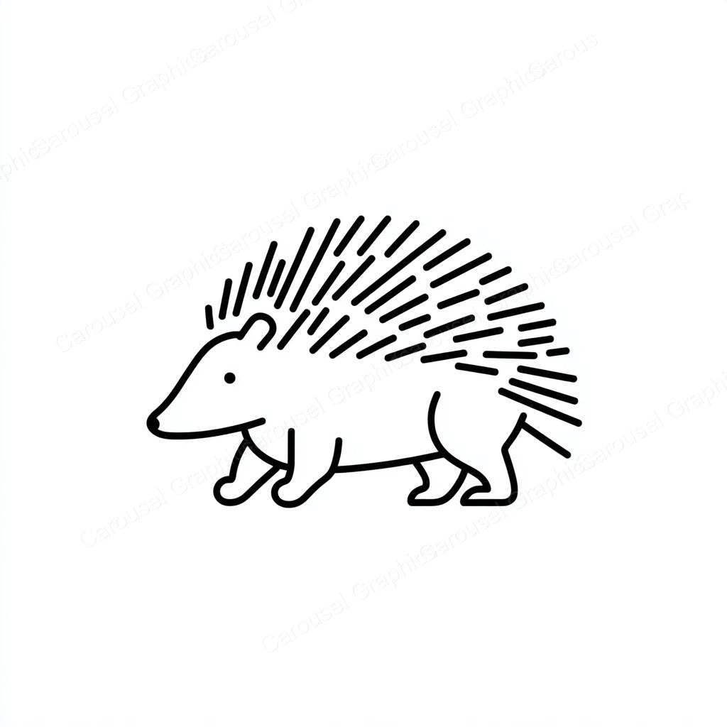 Porcupine Vector Graphic preview