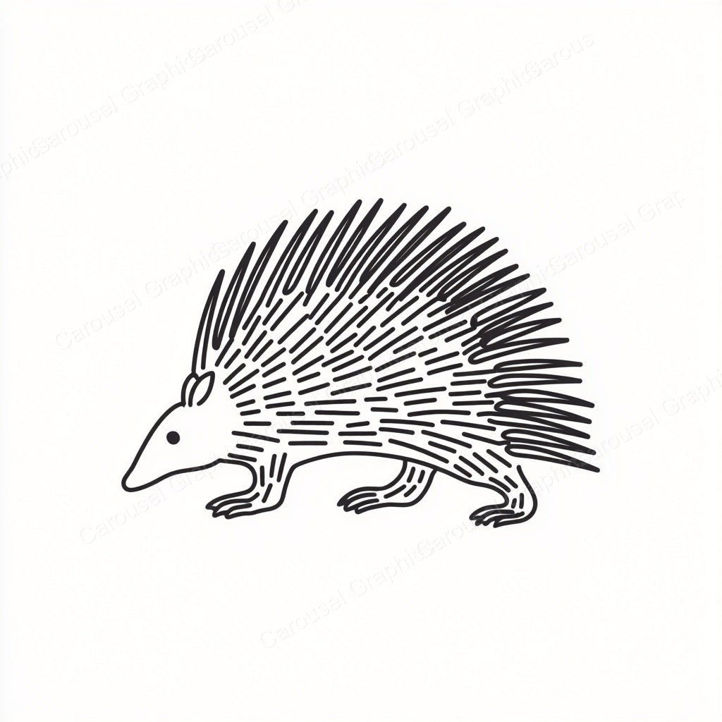 Porcupine Vector Graphic preview