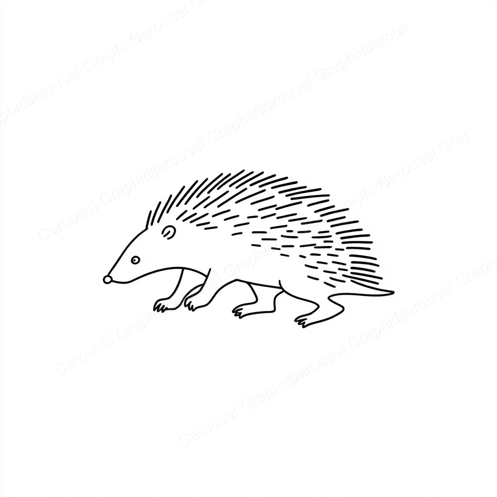 Porcupine Vector Graphic preview