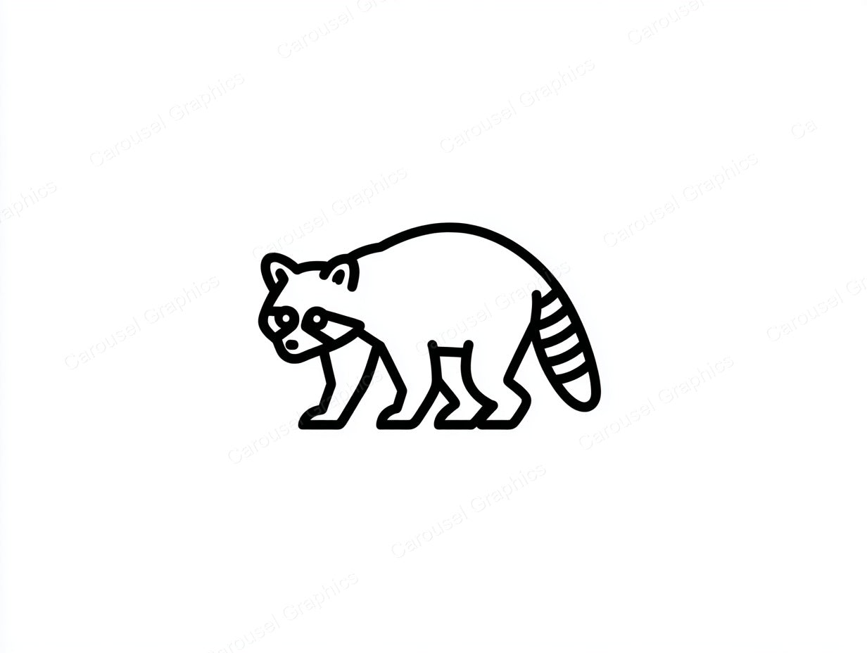 Raccoon Vector Graphic preview