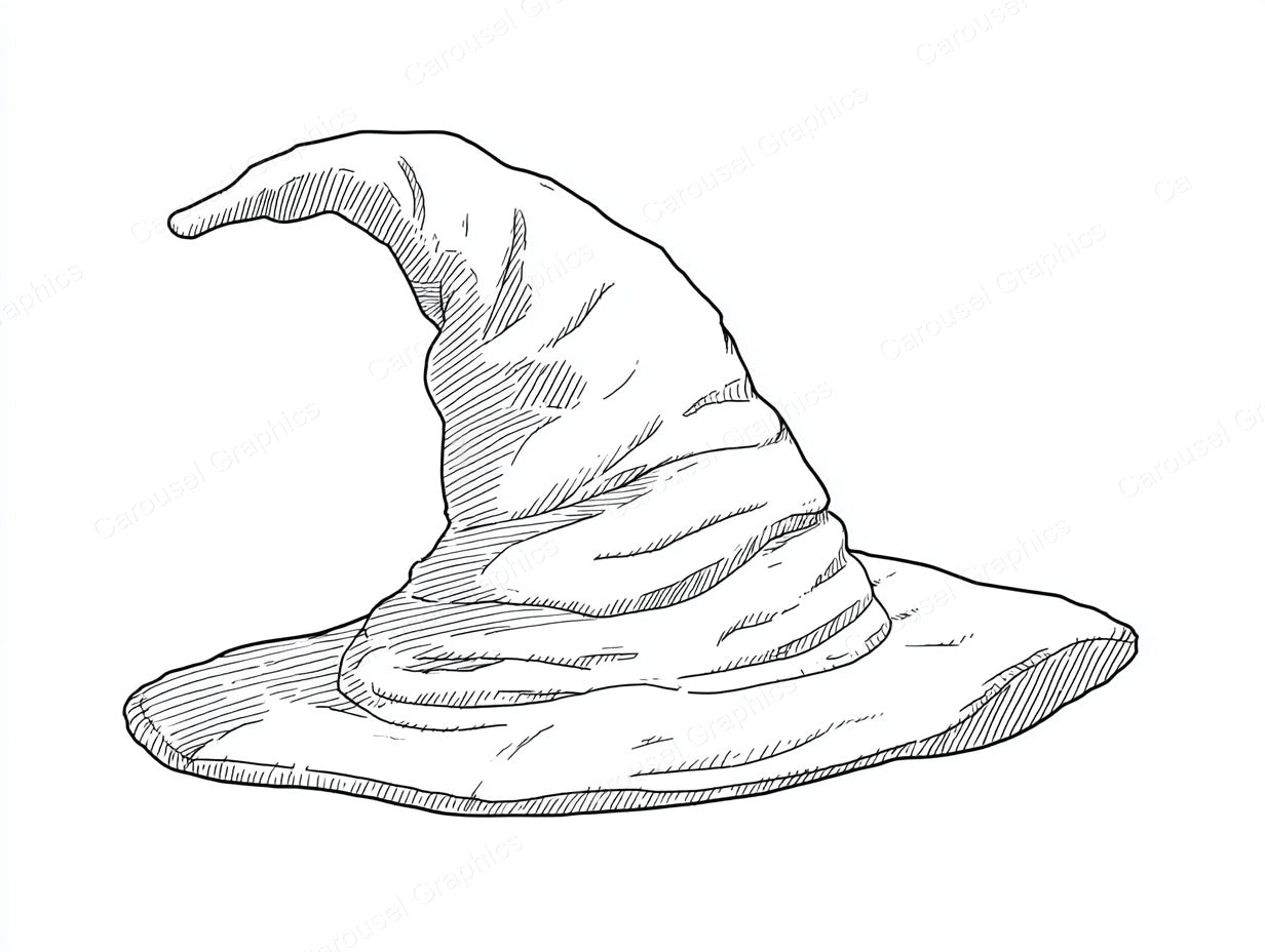 Witch Hat Vector Graphic preview