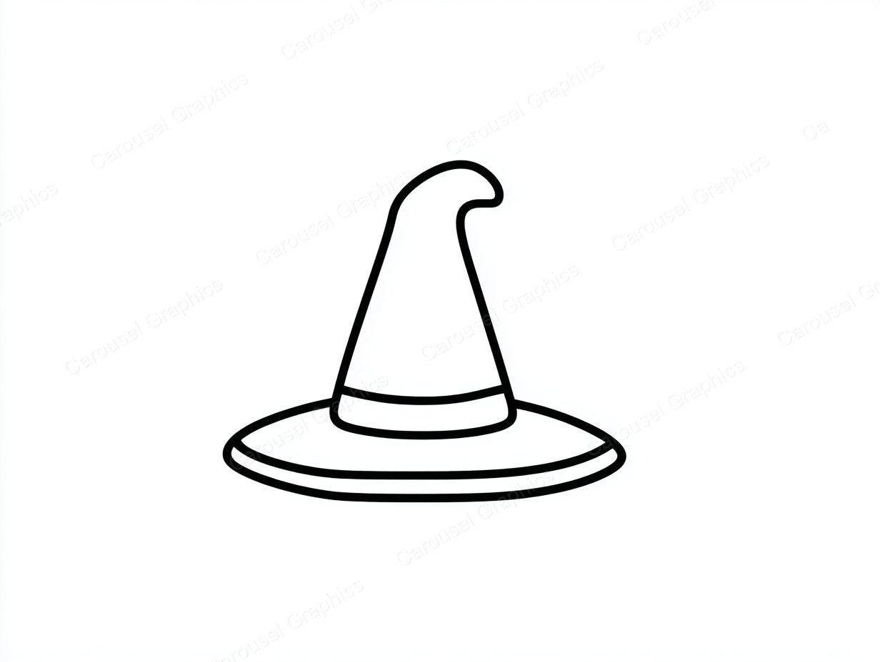 Witch Hat Vector Graphic preview
