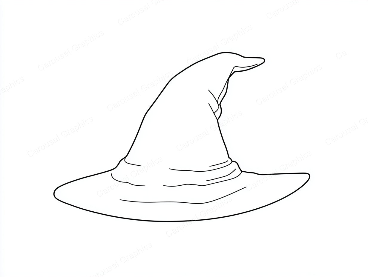 Witch Hat Vector Graphic preview