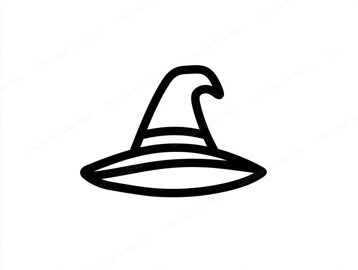 Witch Hat Vector Graphic preview