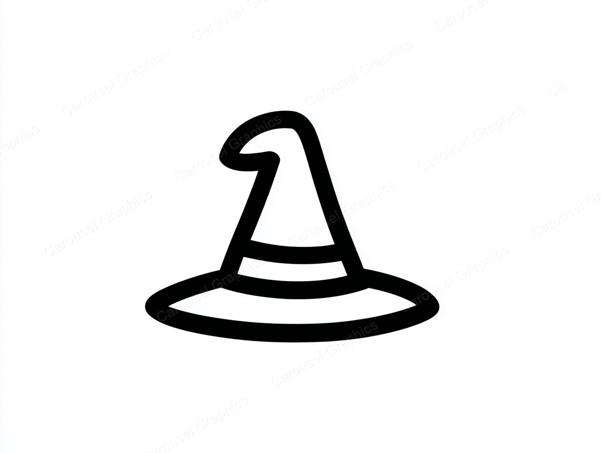 Witch Hat Vector Graphic preview
