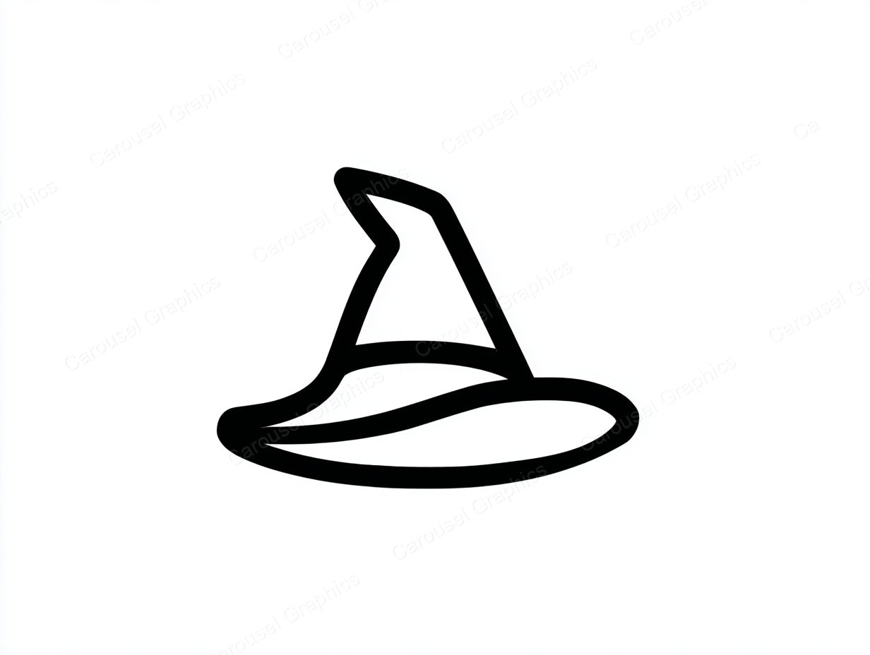 Witch Hat Vector Graphic preview