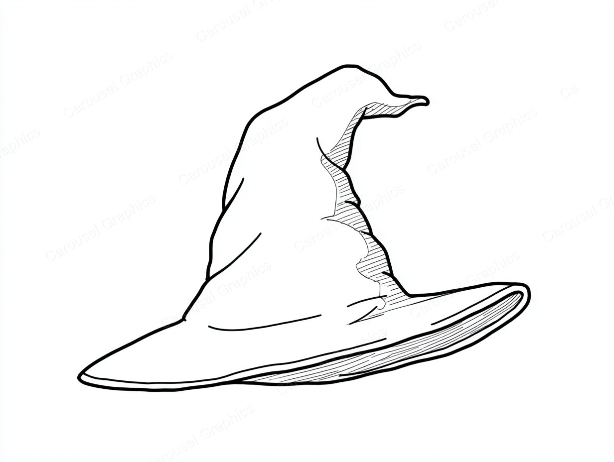 Witch Hat Vector Graphic preview
