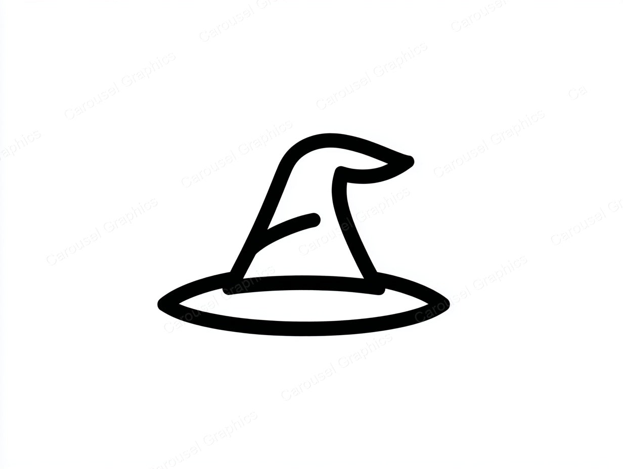 Witch Hat Vector Graphic preview