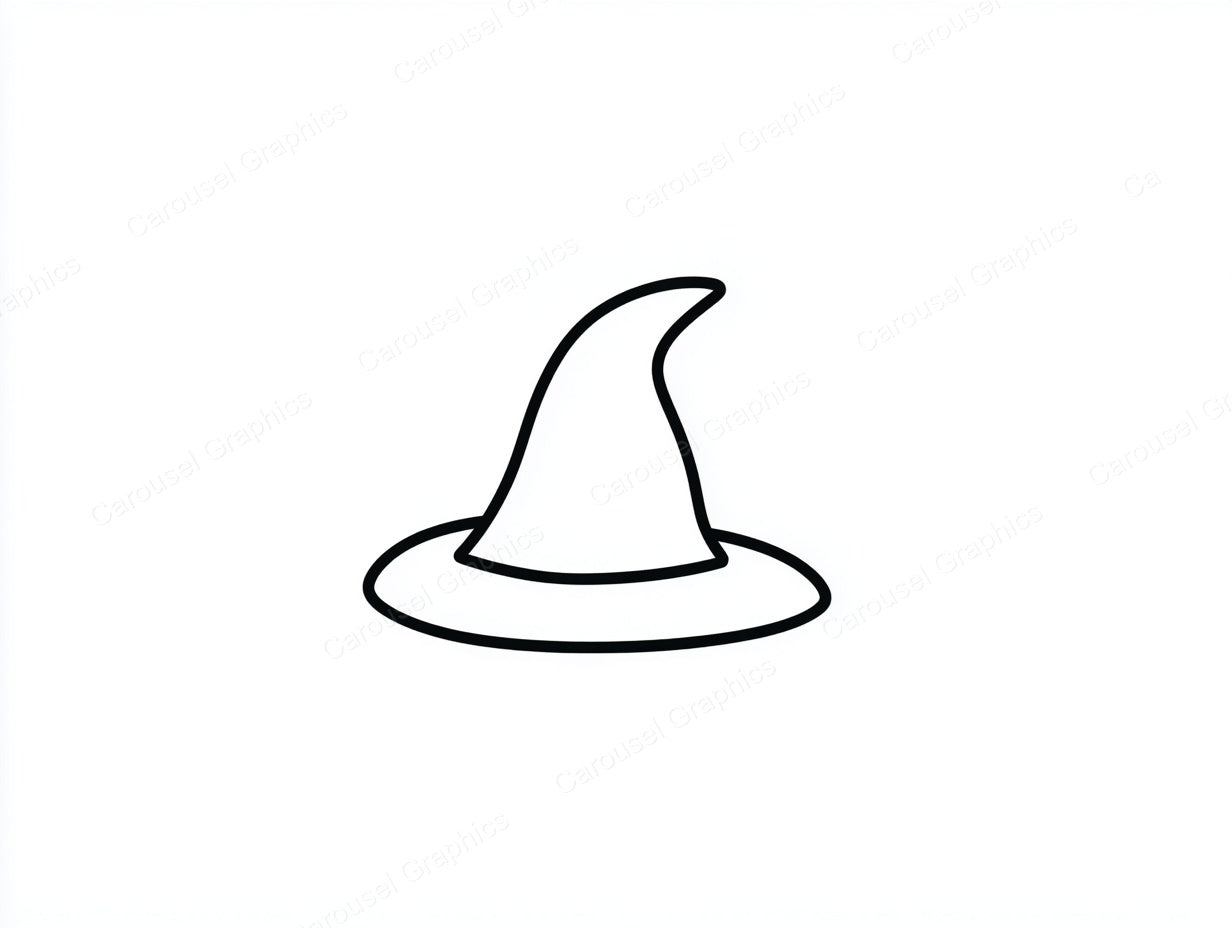 Witch Hat Vector Graphic preview