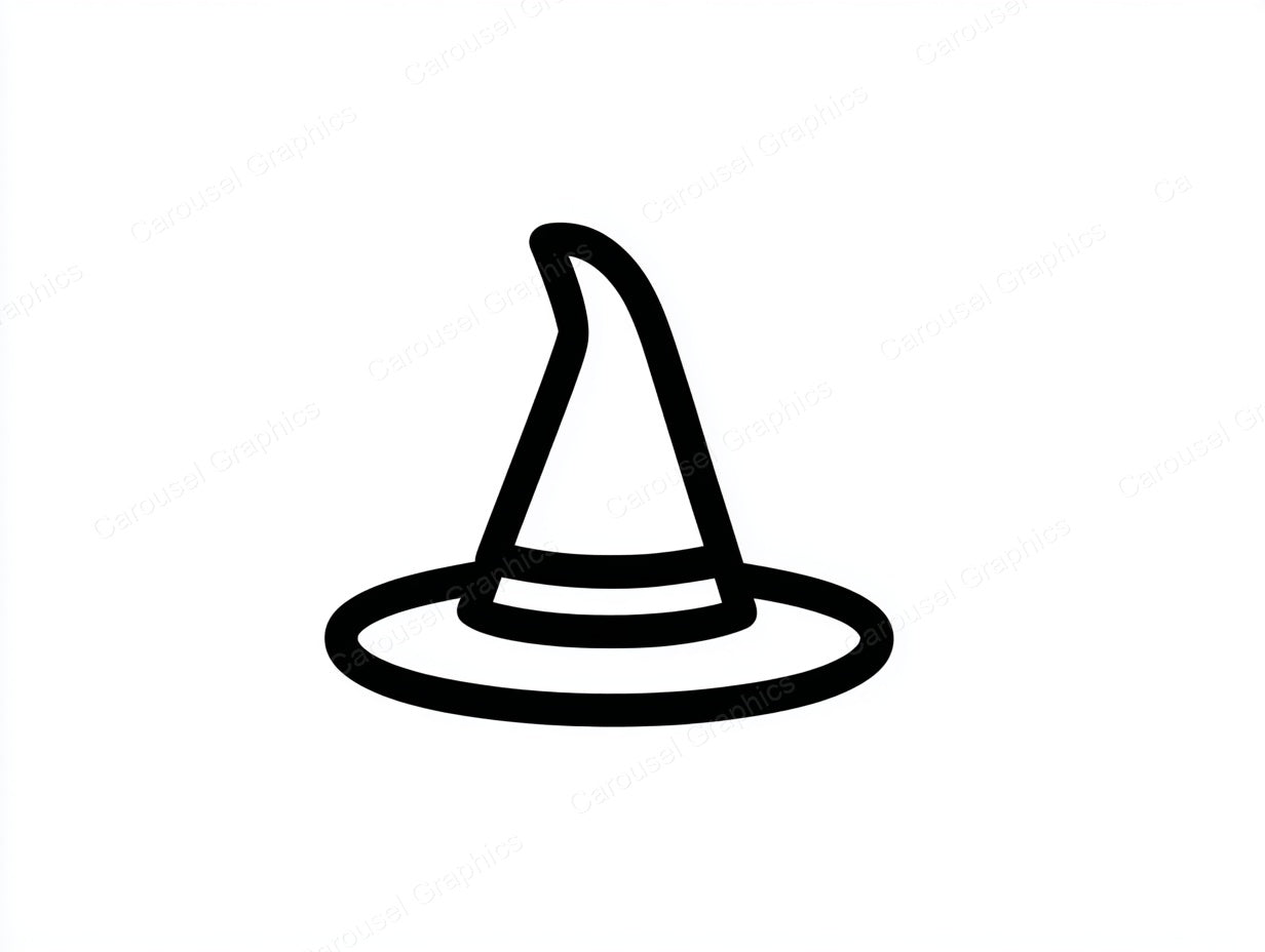 Witch Hat Vector Graphic preview