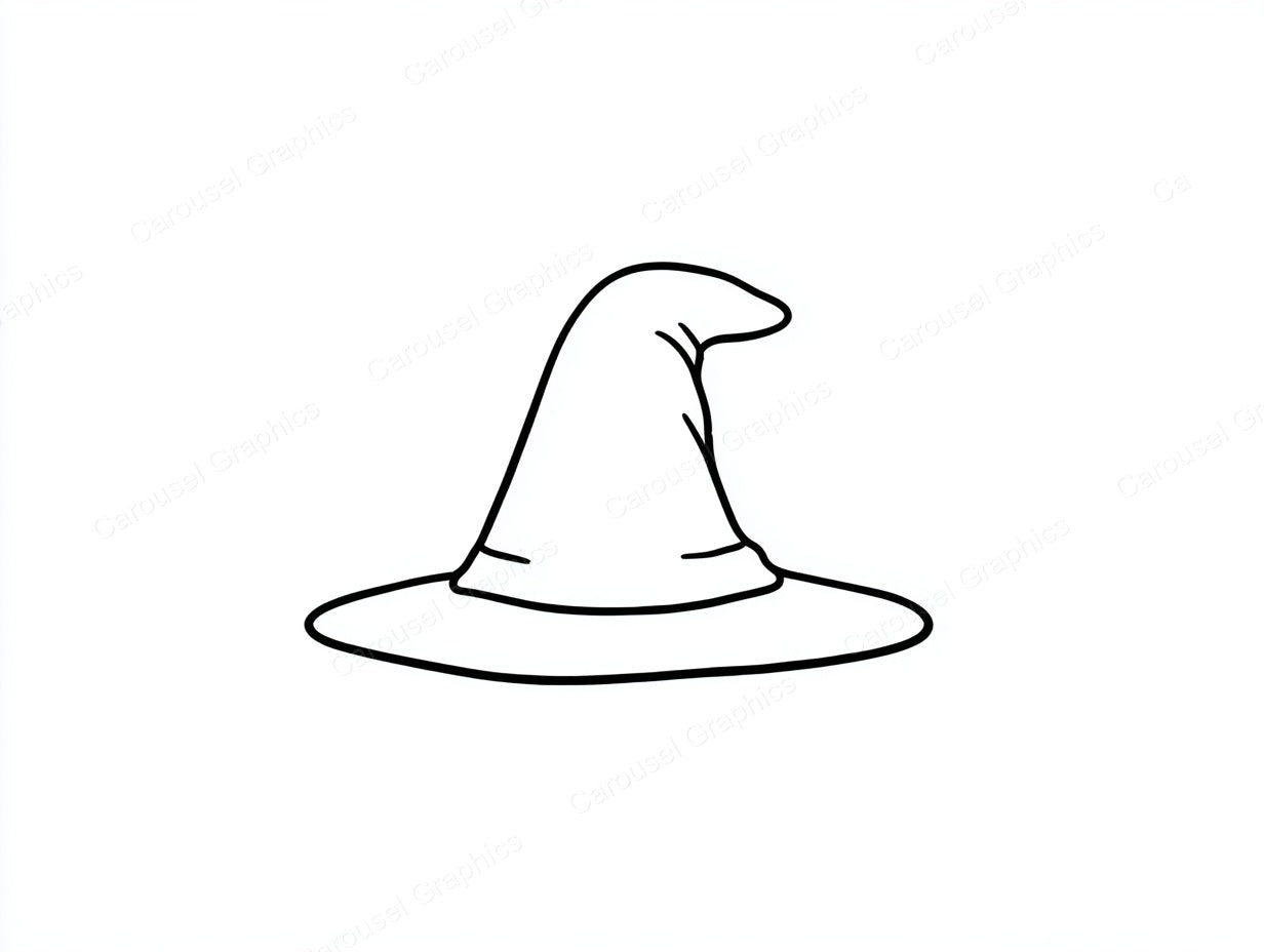 Witch Hat Vector Graphic preview