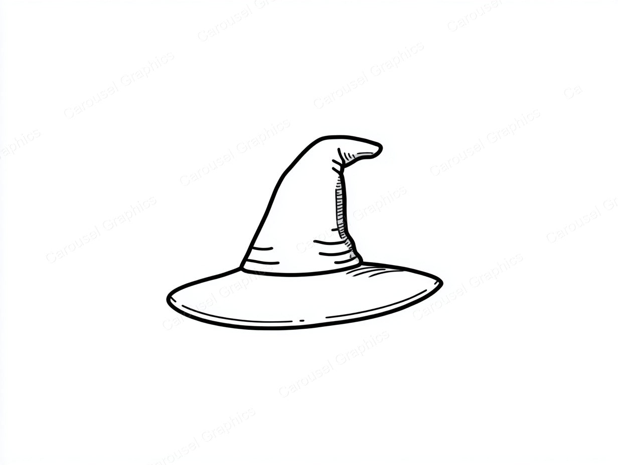 Witch Hat Vector Graphic preview