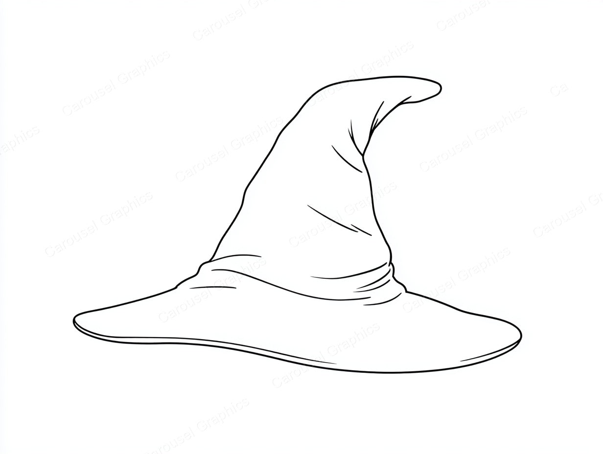 Witch Hat Vector Graphic preview