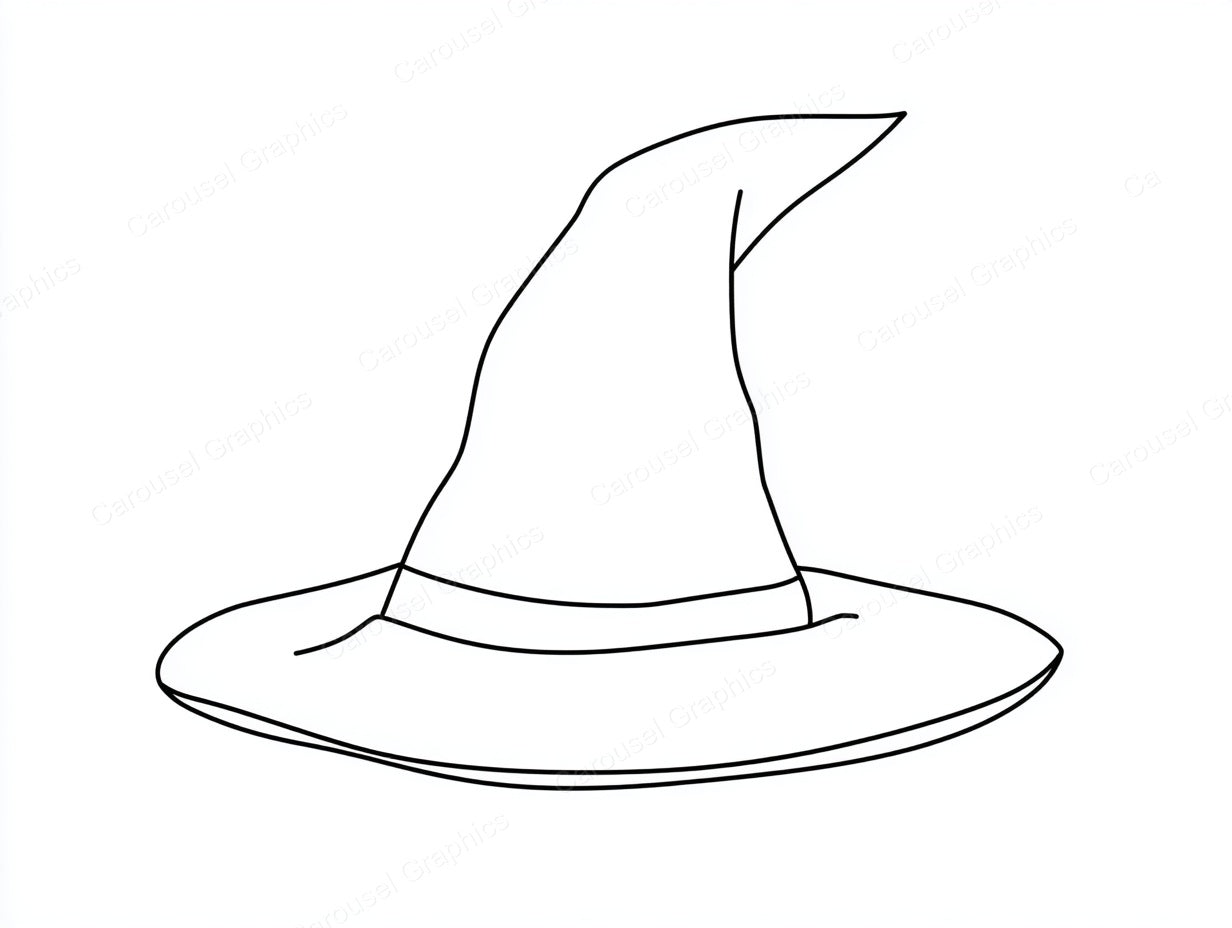 Witch Hat Vector Graphic preview