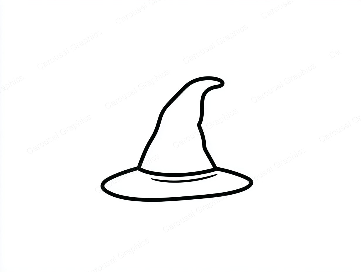 Witch Hat Vector Graphic preview