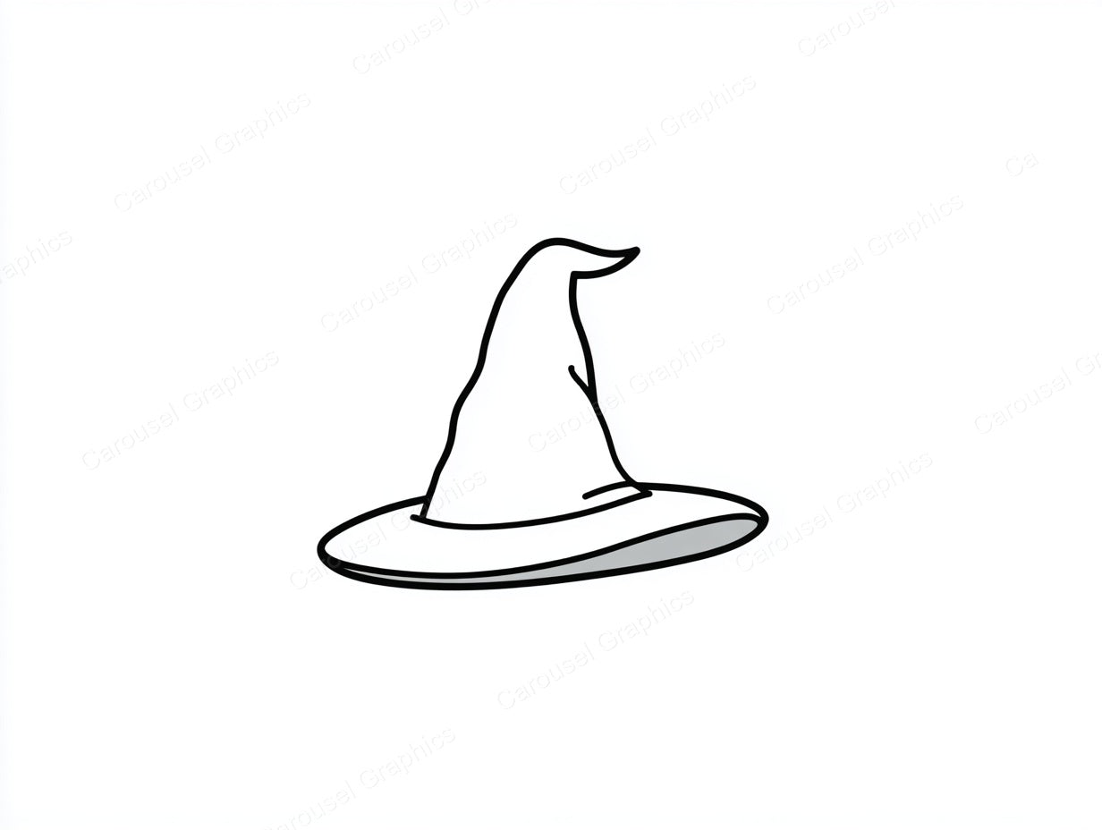 Witch Hat Vector Graphic preview