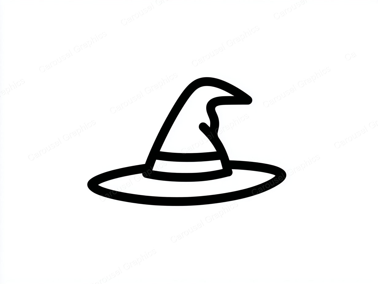 Witch Hat Vector Graphic preview