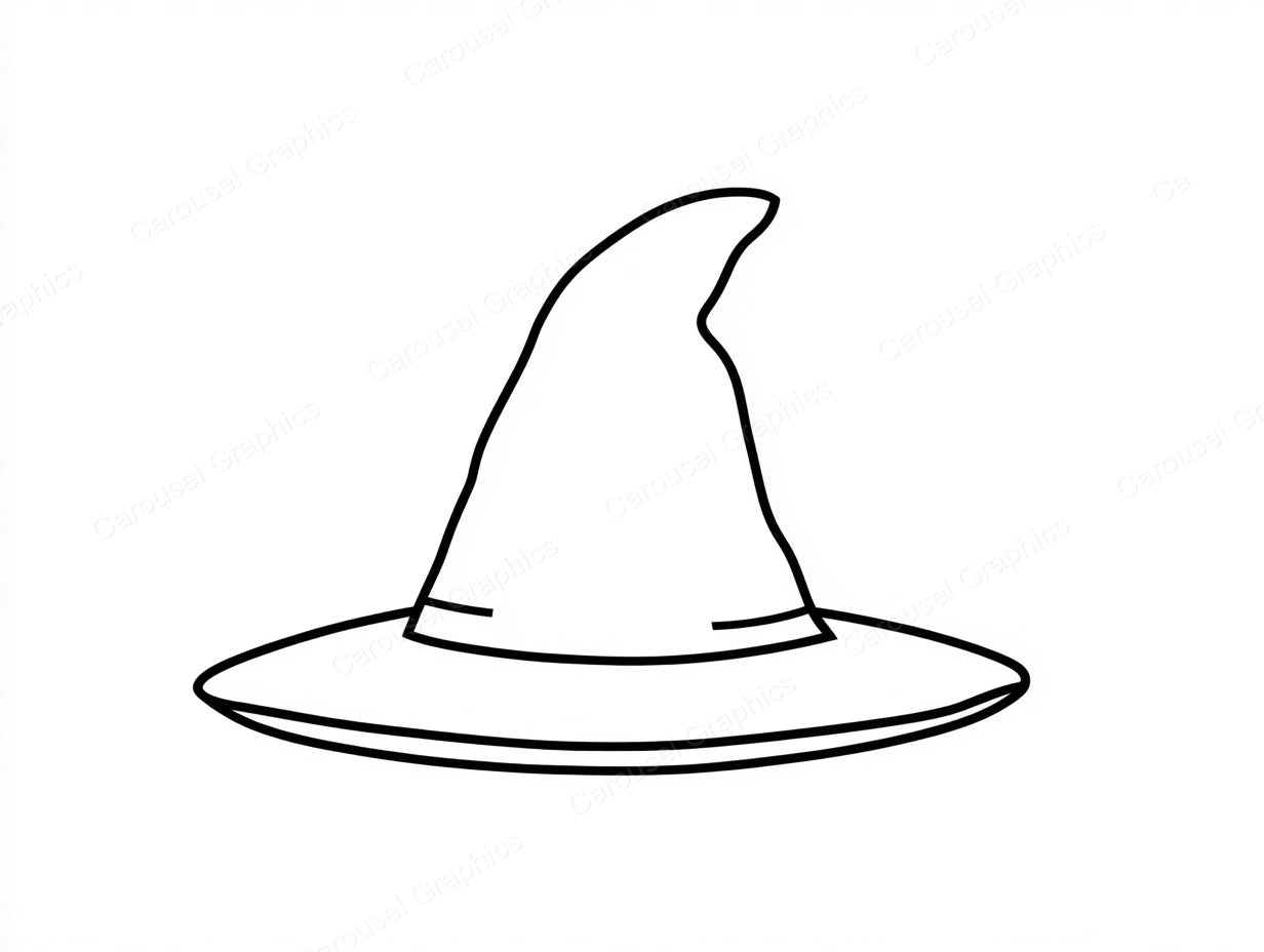 Witch Hat Vector Graphic preview