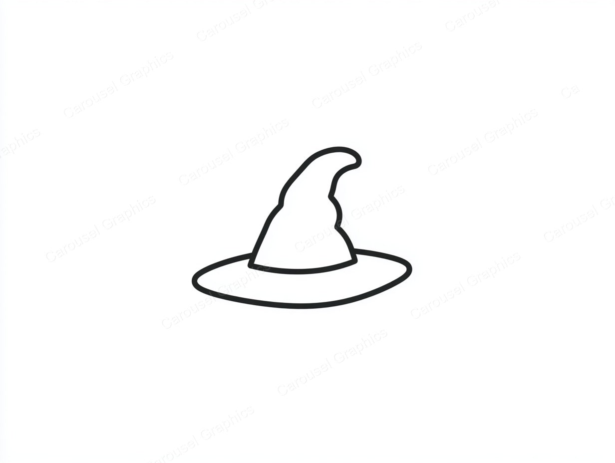 Witch Hat Vector Graphic preview