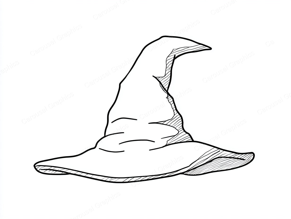 Witch Hat Vector Graphic preview